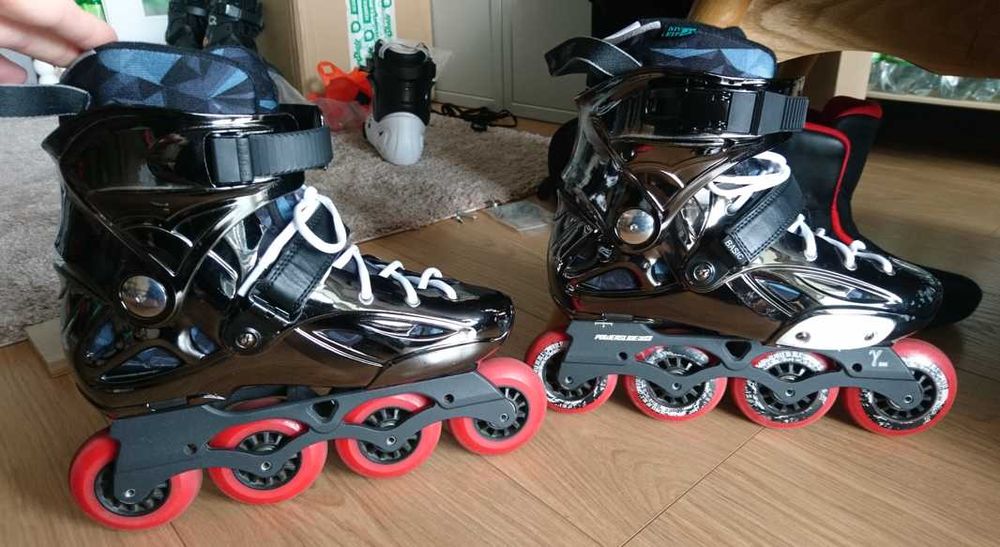 Rolki Powerslide Imperial 39 - 40, Szyny Rollerblade hamulec, dodatki