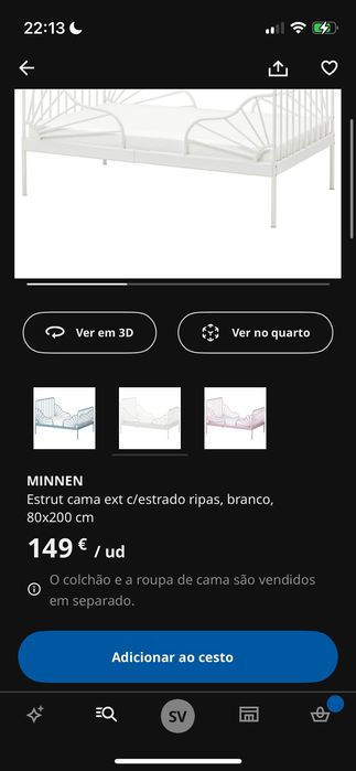 Cama Minnen IKEA extensível criança