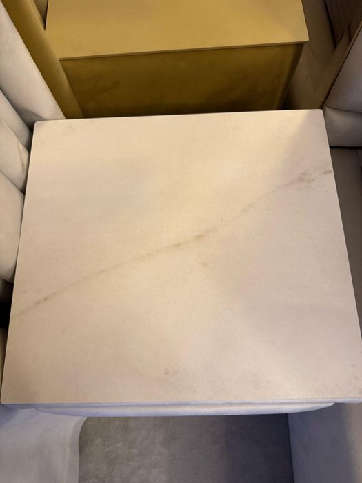 Szafka nocna 2 szt jasny beż tapicerowana velvet