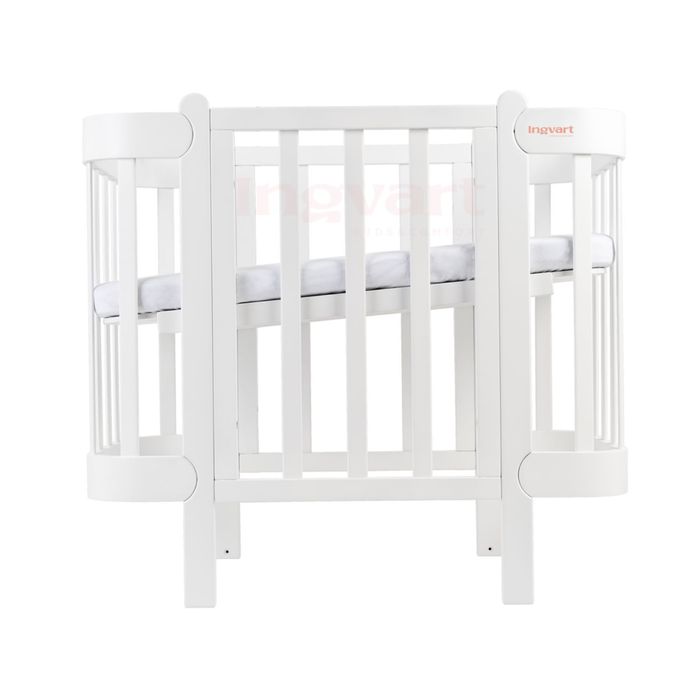 Ліжечко-трансформер NIKA 5-в-1 Колір Білий Ingvart 120/70 см