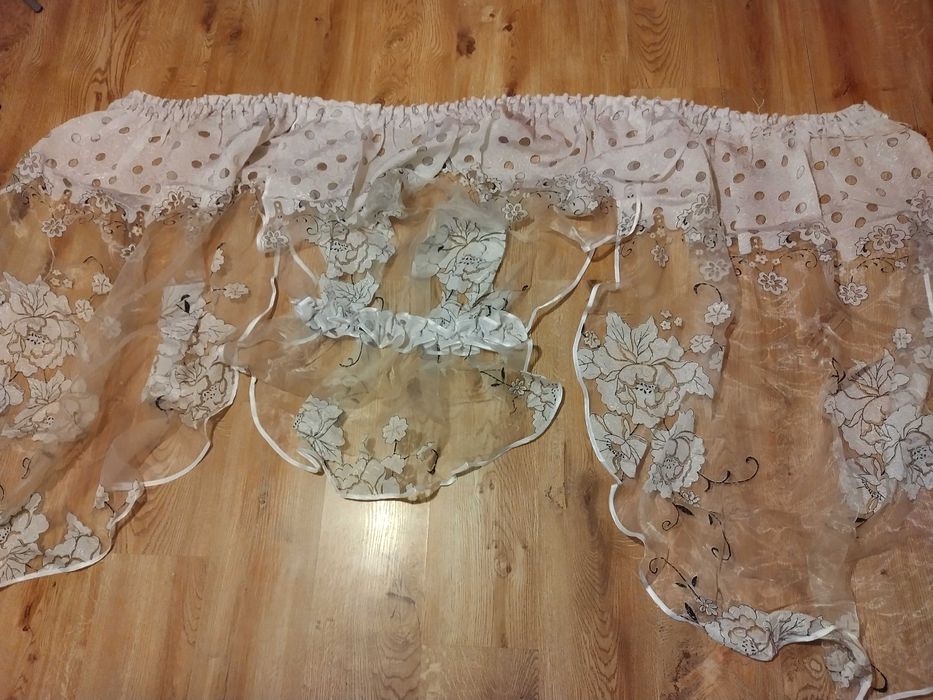 Firana biało - czarna