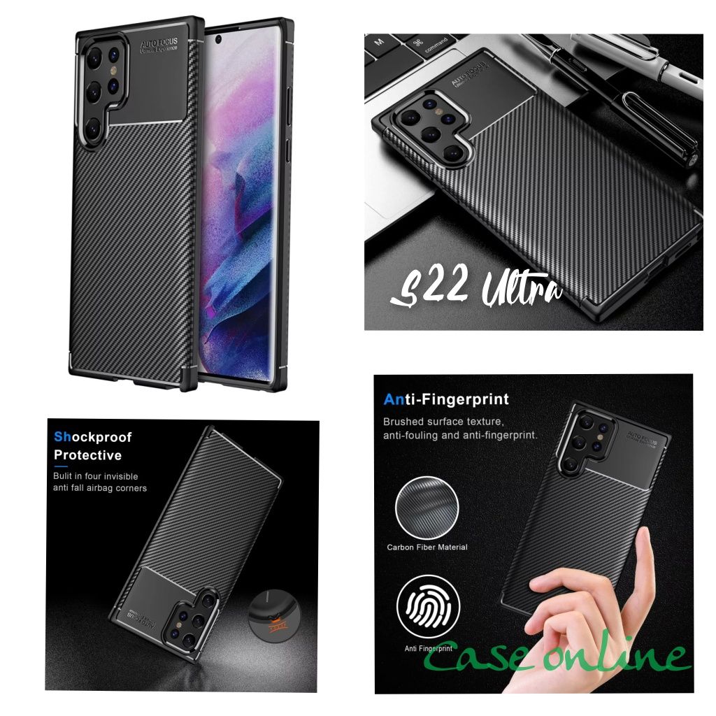 Capa T/ Fibra Carbono Samsung S22/S22 Ultra /S21 / S21 Plus