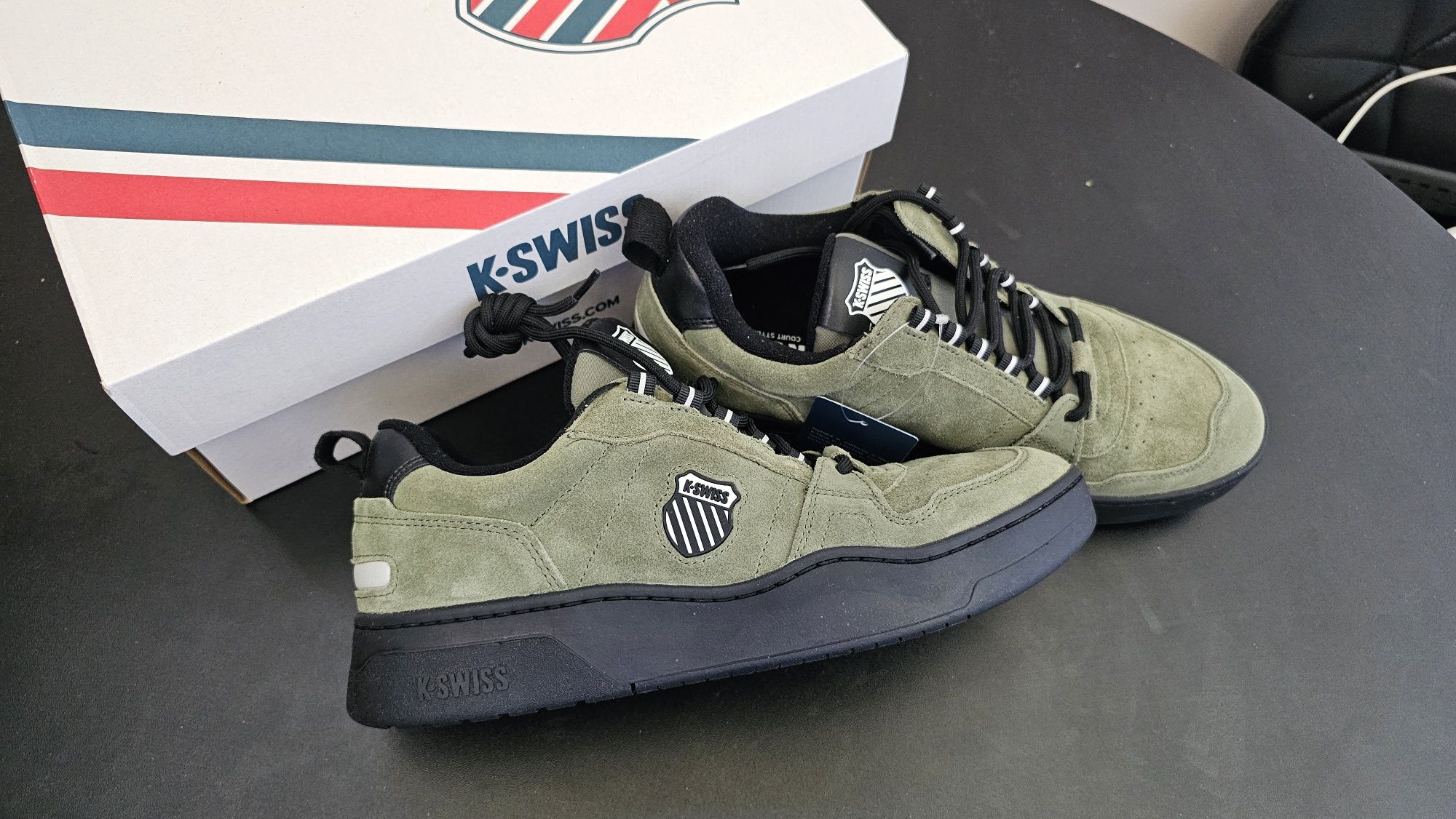 Nowe oryginalne buty K-Swiss Cannonshield SDE ciemna zieleń 42