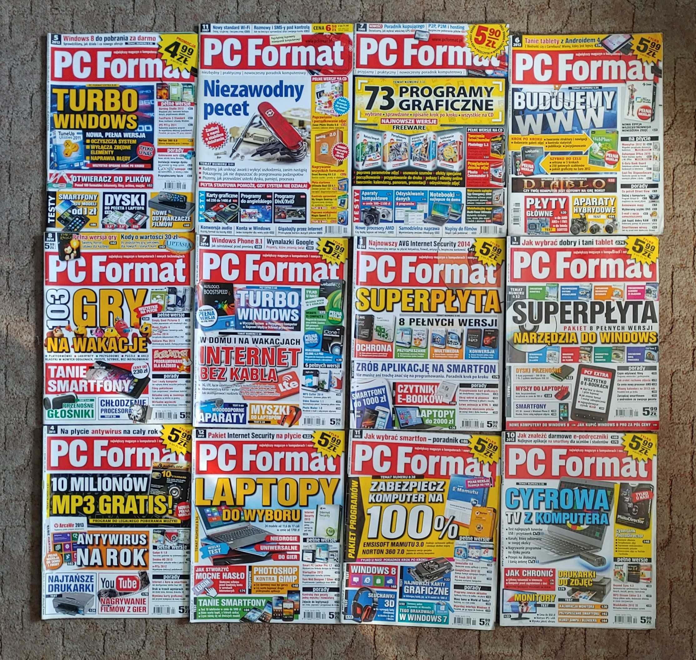 Kolekcja PC Format - 12 Numerów z Lat 2007-14