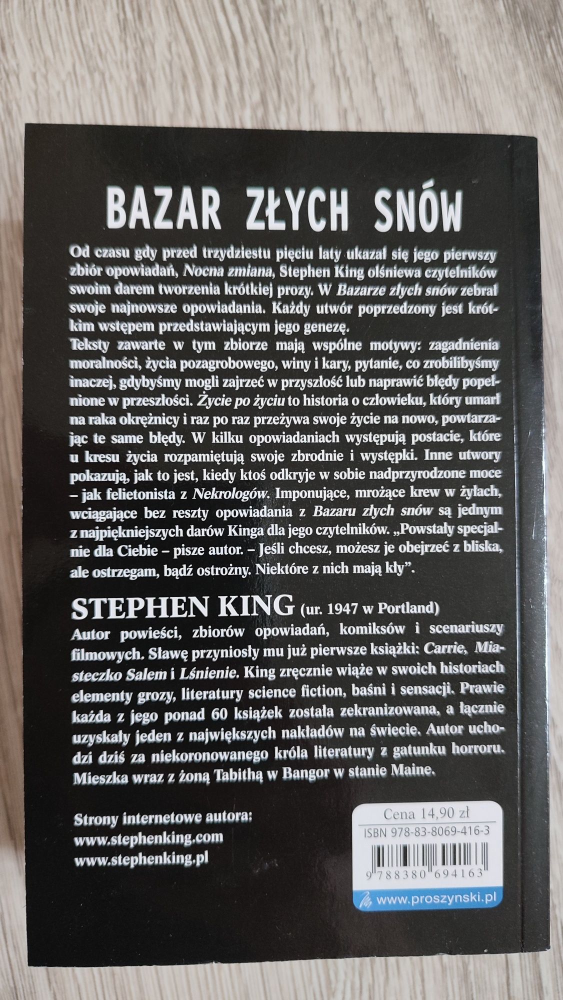 Stephen King Bazar złych snów