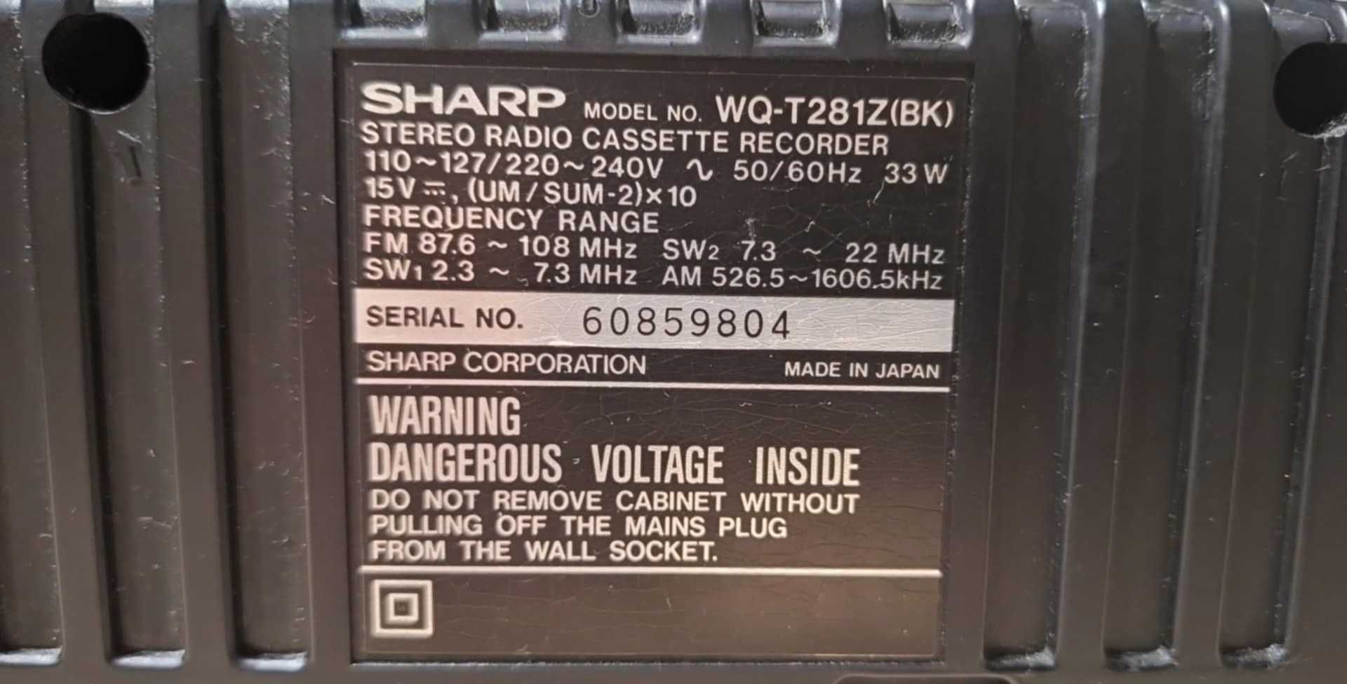 Radiomagnetofon SHARP WQ-T281Z