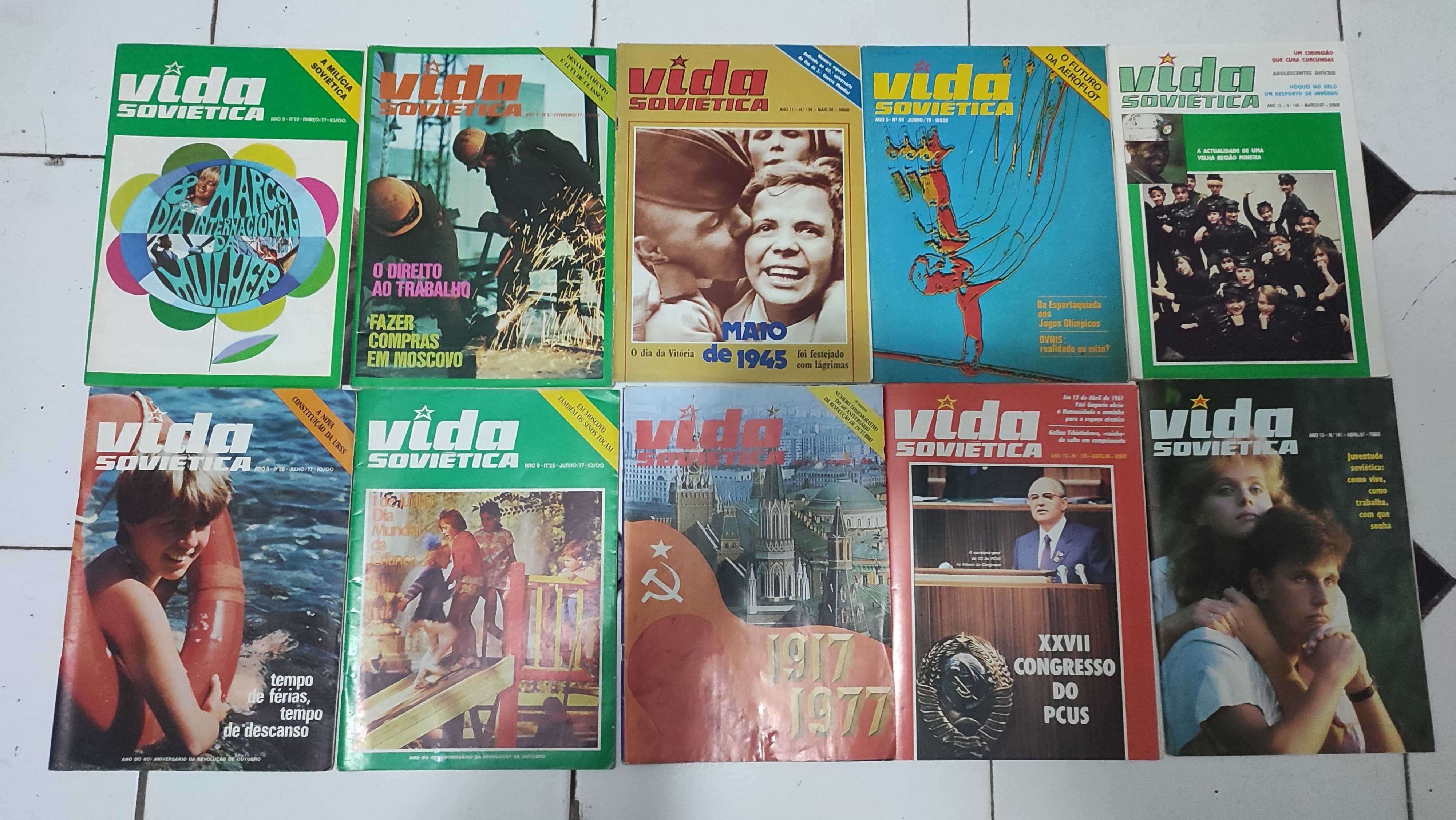 Lote 50 Revistas Vida Soviética - Anos 80