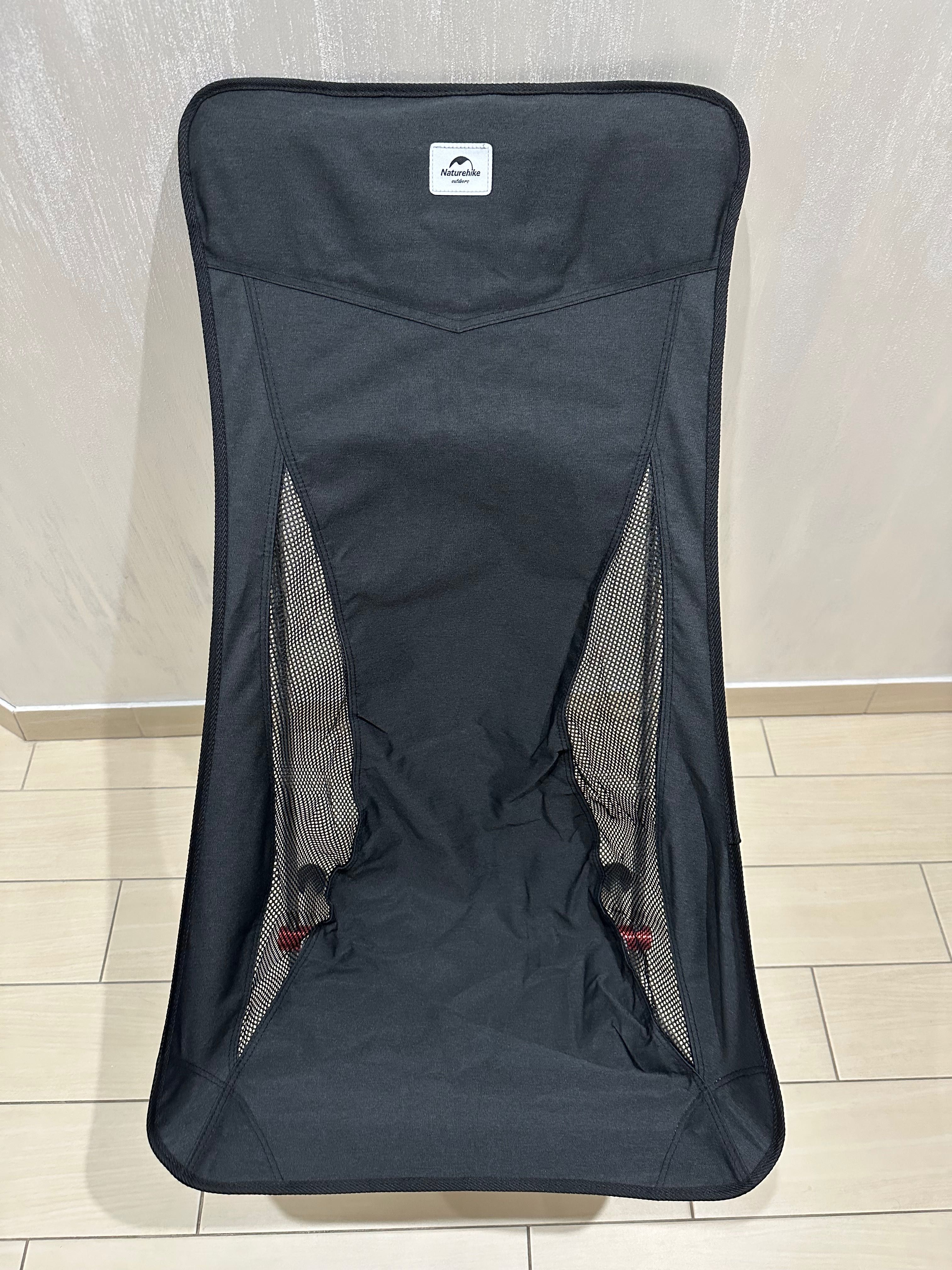Складний туристичний стілець крісло розкладне Naturehike NH18 Black