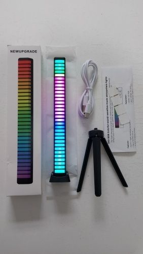 Mузичний світильник RGB чорний 300mAh USB лампа Звукове керування