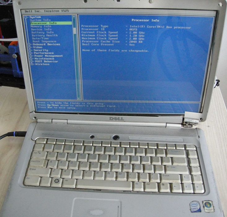 Dell Inspiron 1525 Core 2 Duo 2ghz 2GB RAM na części