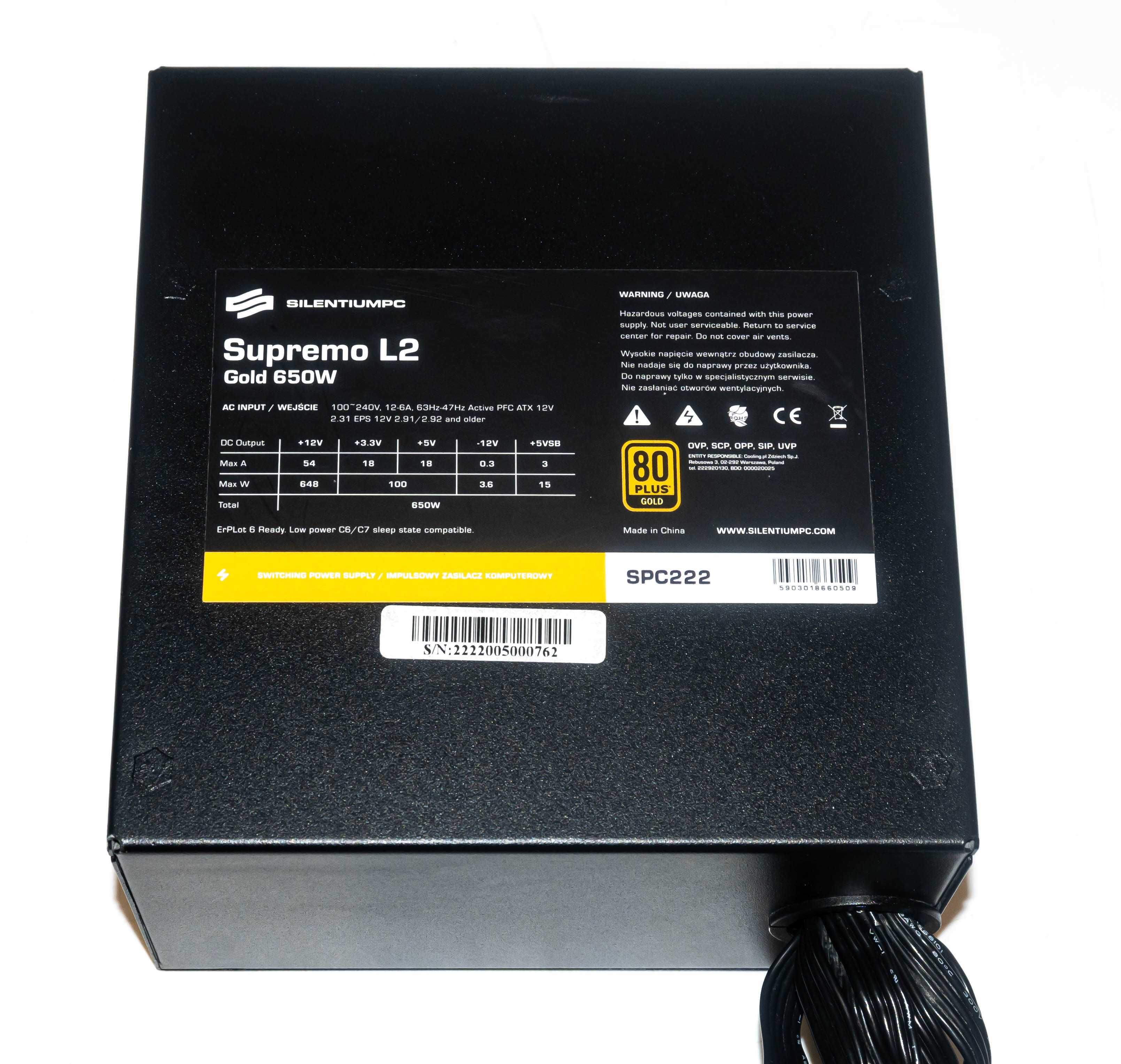 Zasilacz SilentiumPC Supremo L2 650W 80+ Gold