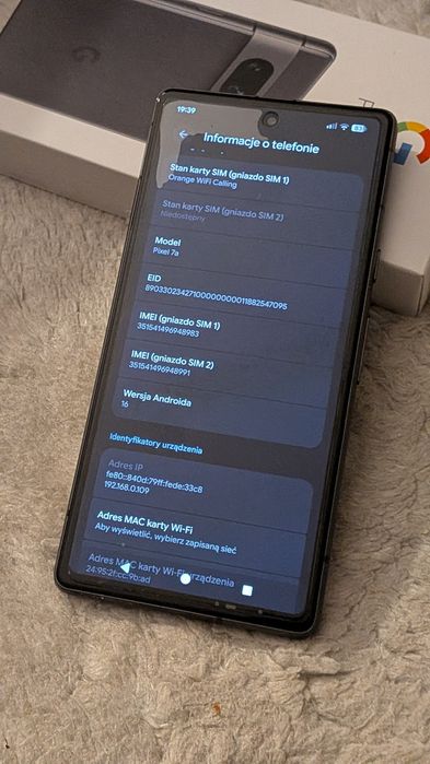 Google Pixel 7a stan bardzo dobry