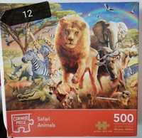 Corner Piece 500 Safari Animals