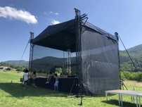 scena 9x7 czarna estrada czarne zadaszenie czarna kratownica