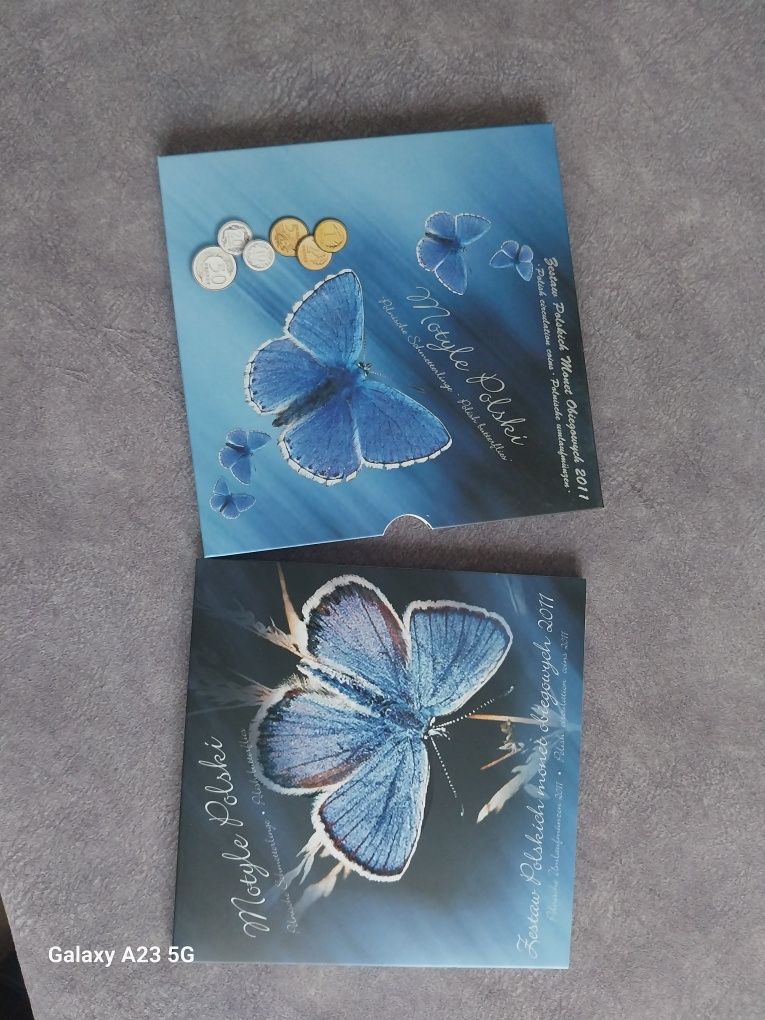 Zestaw monet motyle