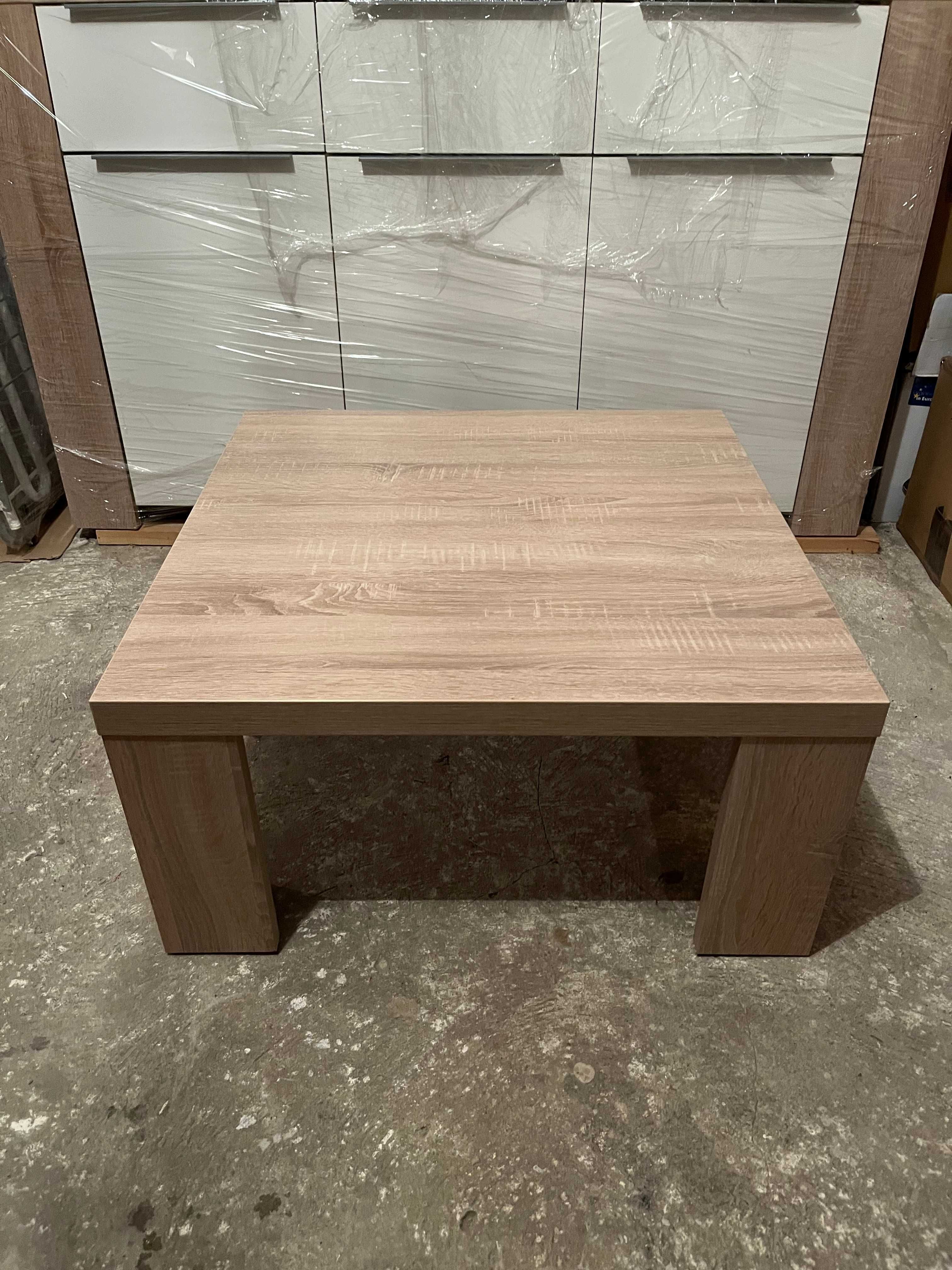 Stół Stolik Kawowy, Nowy! Dąb Sonoma, 70x70x35, Bardzo Ładny i Masywny