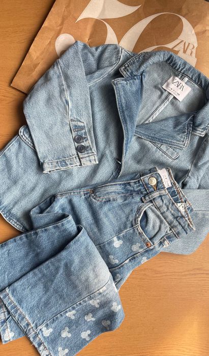 Джинсовий Костюм комплект піджак та штани Zara 6-7 років