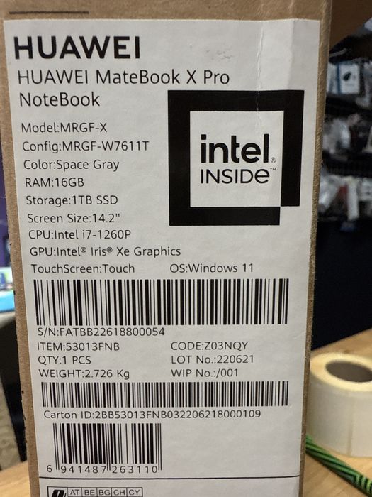 Nowy NoteBook Huawei MateBook X Pro