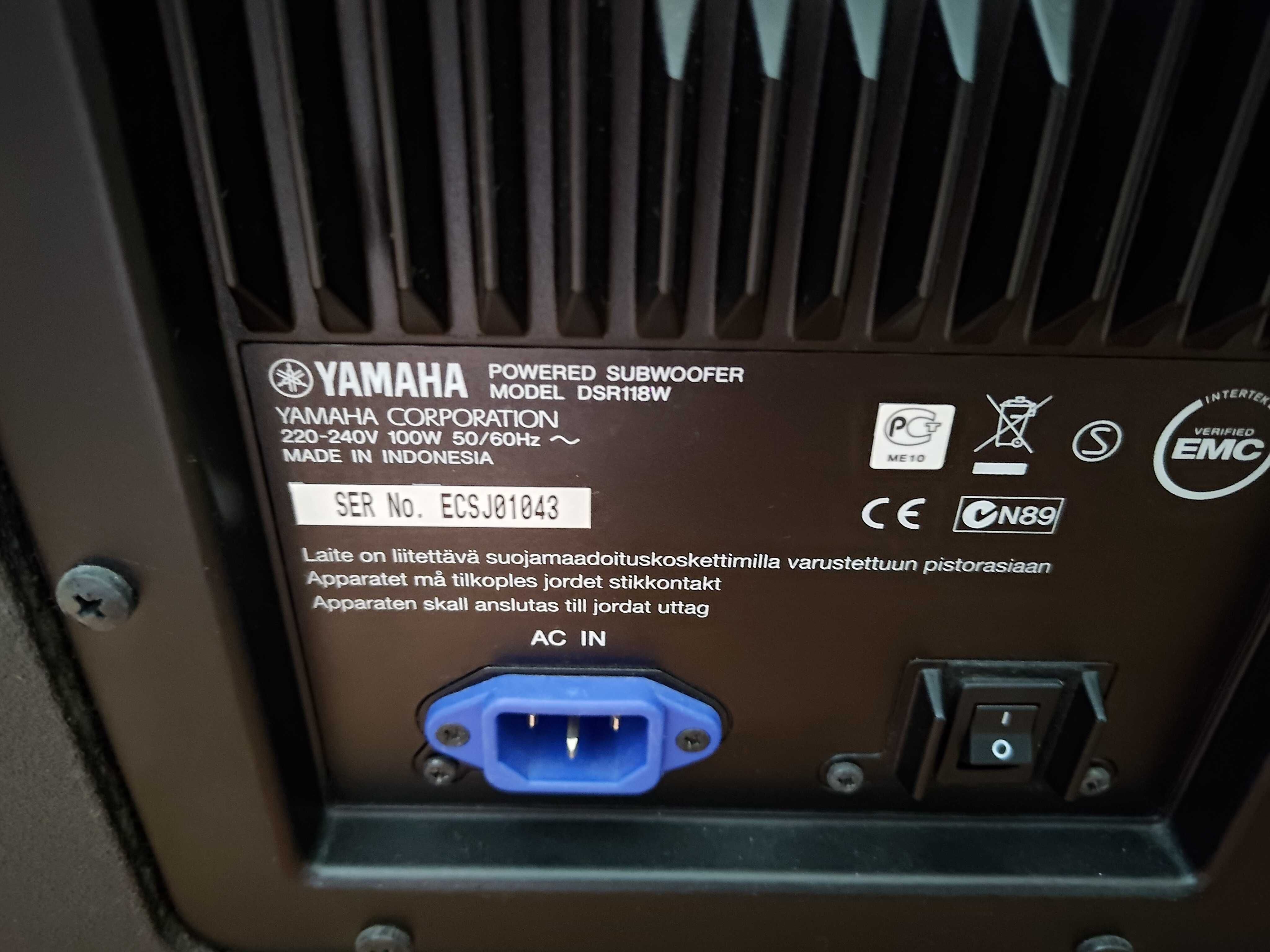 Profesjonalne nagłośnienie aktywne 2xYamaha Dsr 112 i 3x Dsr 118W.