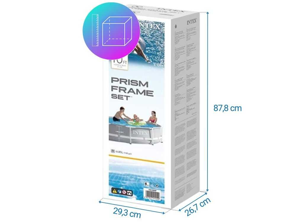 Каркасный бассейн Intex 26700 prism frame 305х76 см, объем воды 4485 л