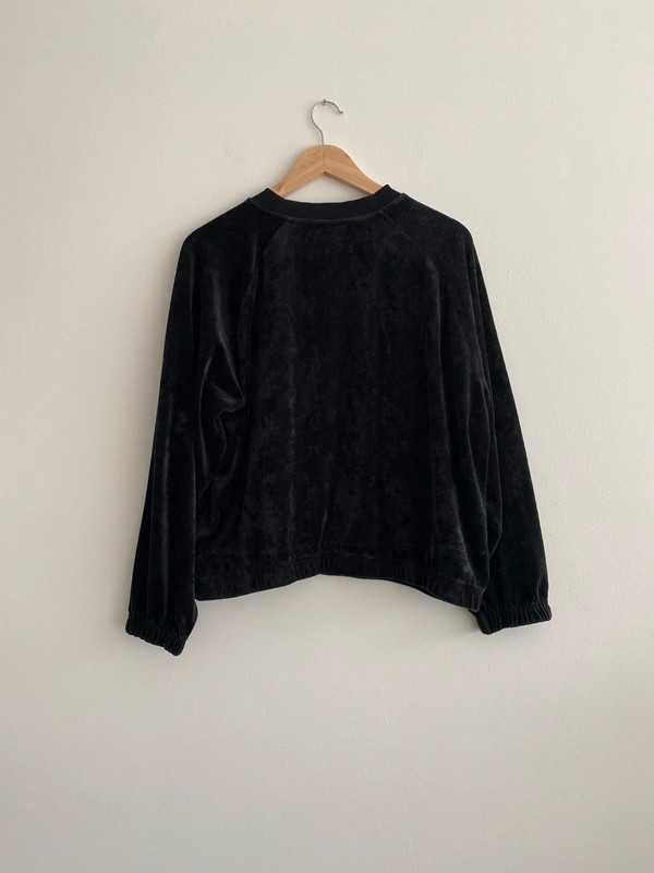 czarna bluza welurowa Cubus XL 42 basic welur bez kaptura