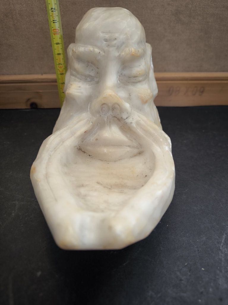 Cabeça de Buda em jade branco