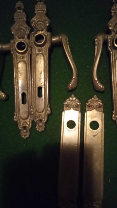 klamki i szyldy mosiężne do drzwi cena za komplet 120zł