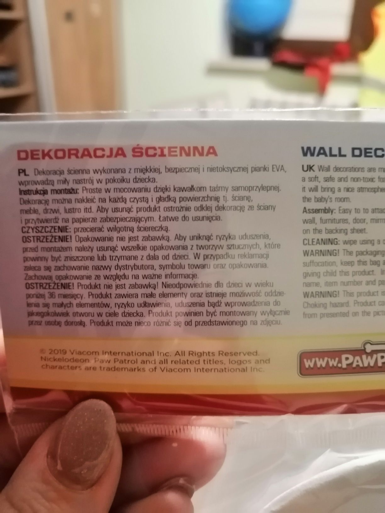 Dekoracja ścienna Psi patrol