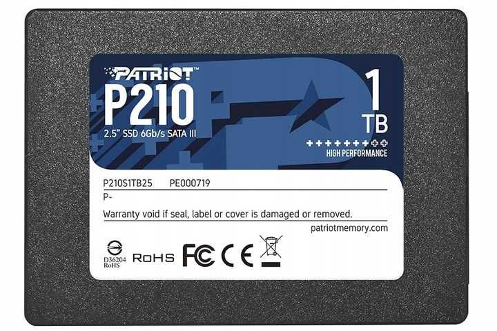 Dysk SSD Patriot 2.5" 1TB P210 SATA III Up to 520MBS/430MBS