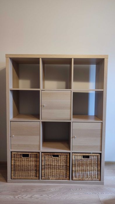 Ikea Kallax 3x4 z półkami + kosze