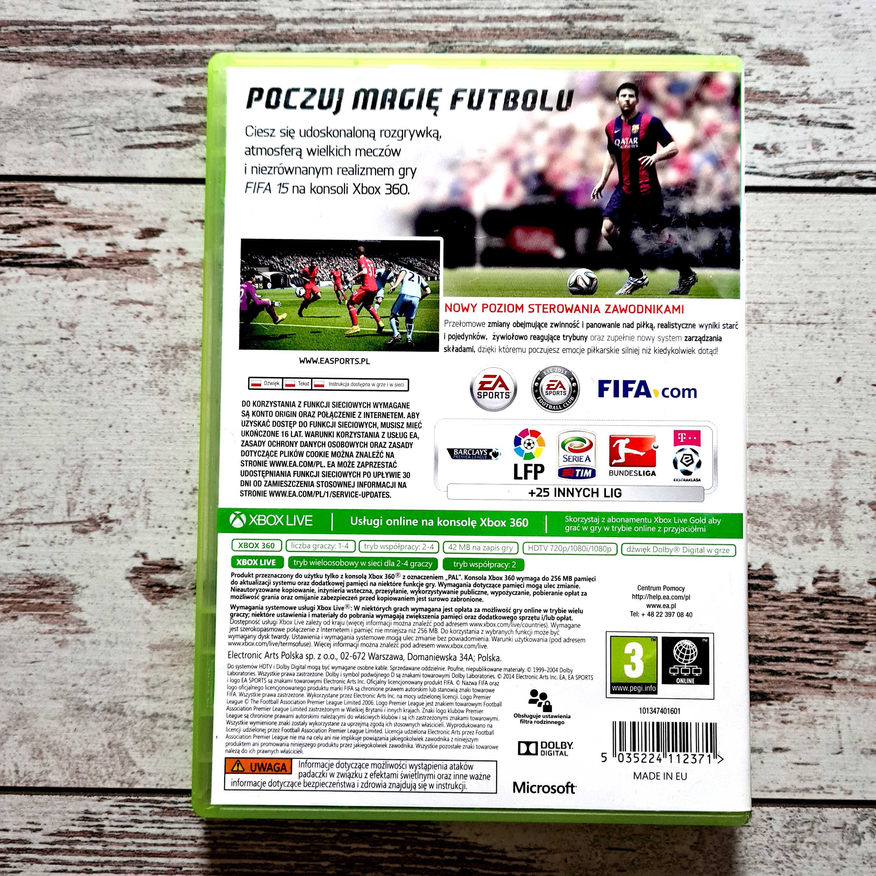 FIFA 15 PL Xbox 360 Piłka Nożna Polska Wersja Językowa 2015