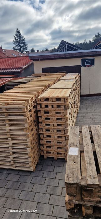 Palety drewniane 120/80 jednorazowe euro połówki przemysłowe