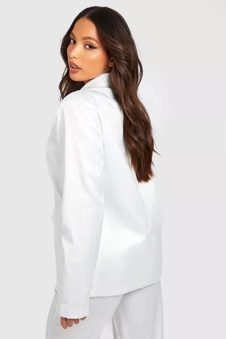 Boohoo 44 Xxl Marynarka Ivory Satyna J14533