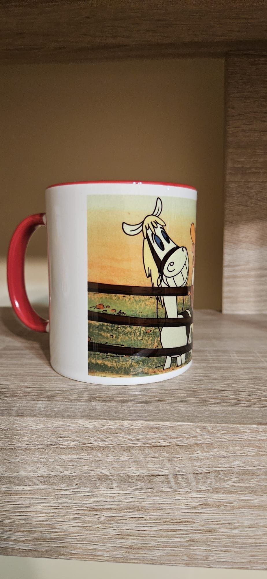 Kubek ceramiczny z motywem z bajki Bolek i Lolek nowy 300 ml