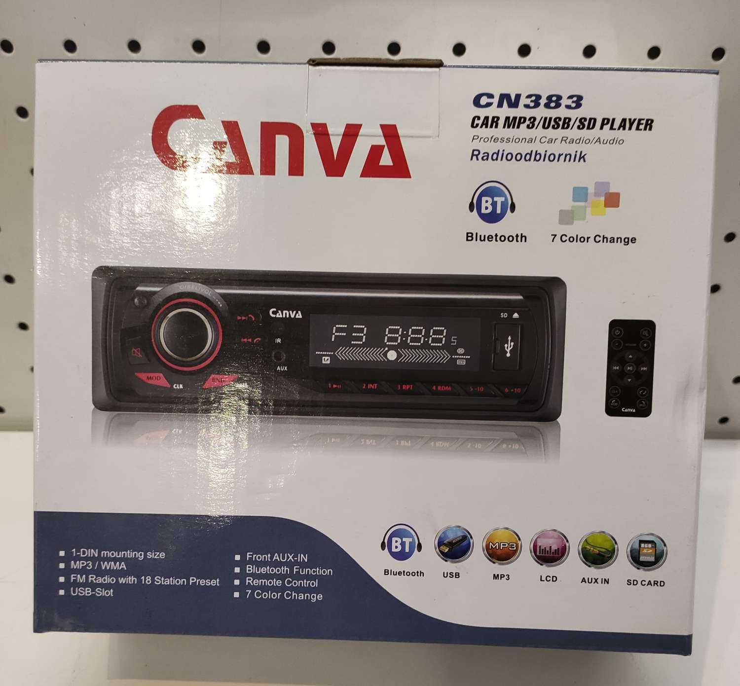 Radio samochodowe CANVA CN383 AUX/SD/USB Bluetooth