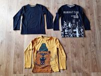 3x T-shirt z długim rękawem dla chłopca, 146 cm NOWE