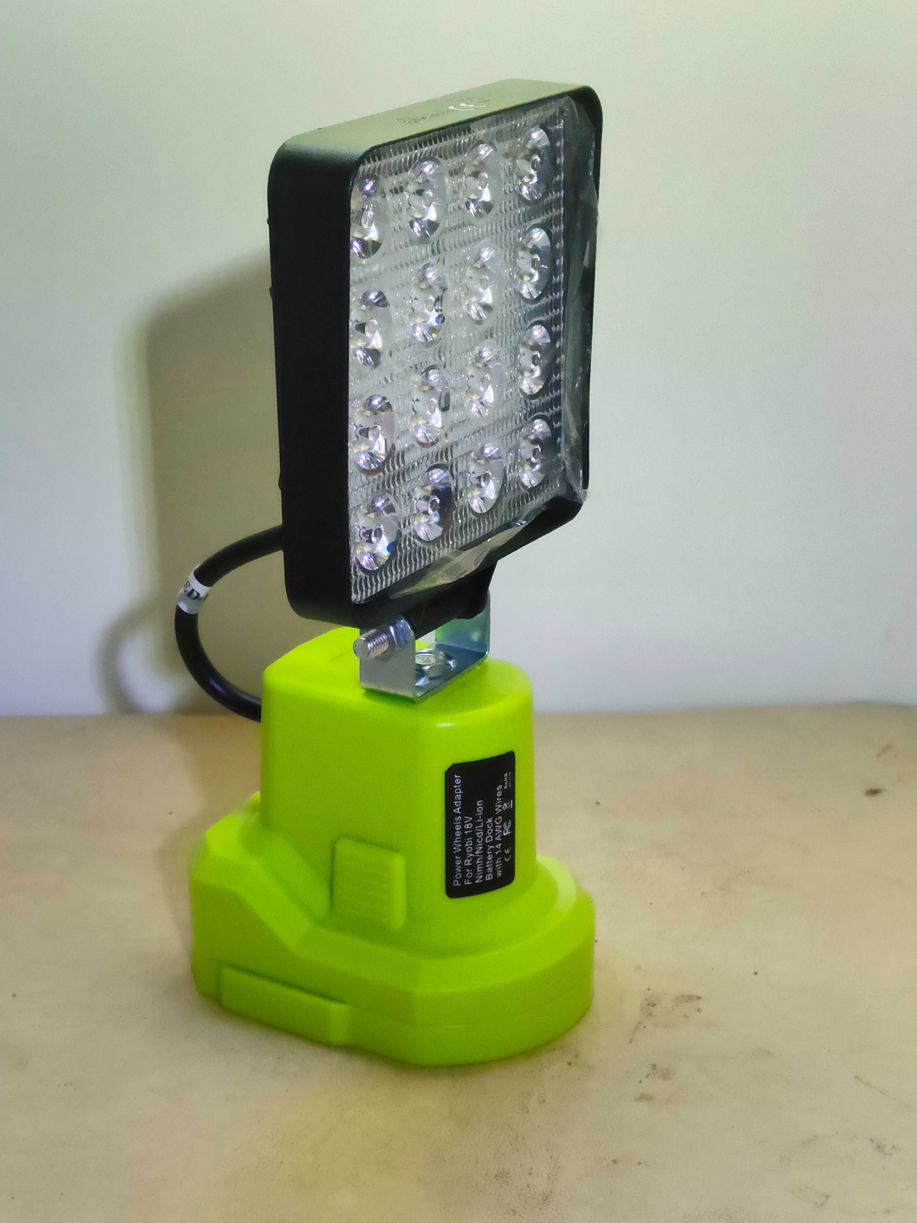 LAMPA robocza 16 LED 48W halogen do RYOBI ONE PLUS + 18V reflektor