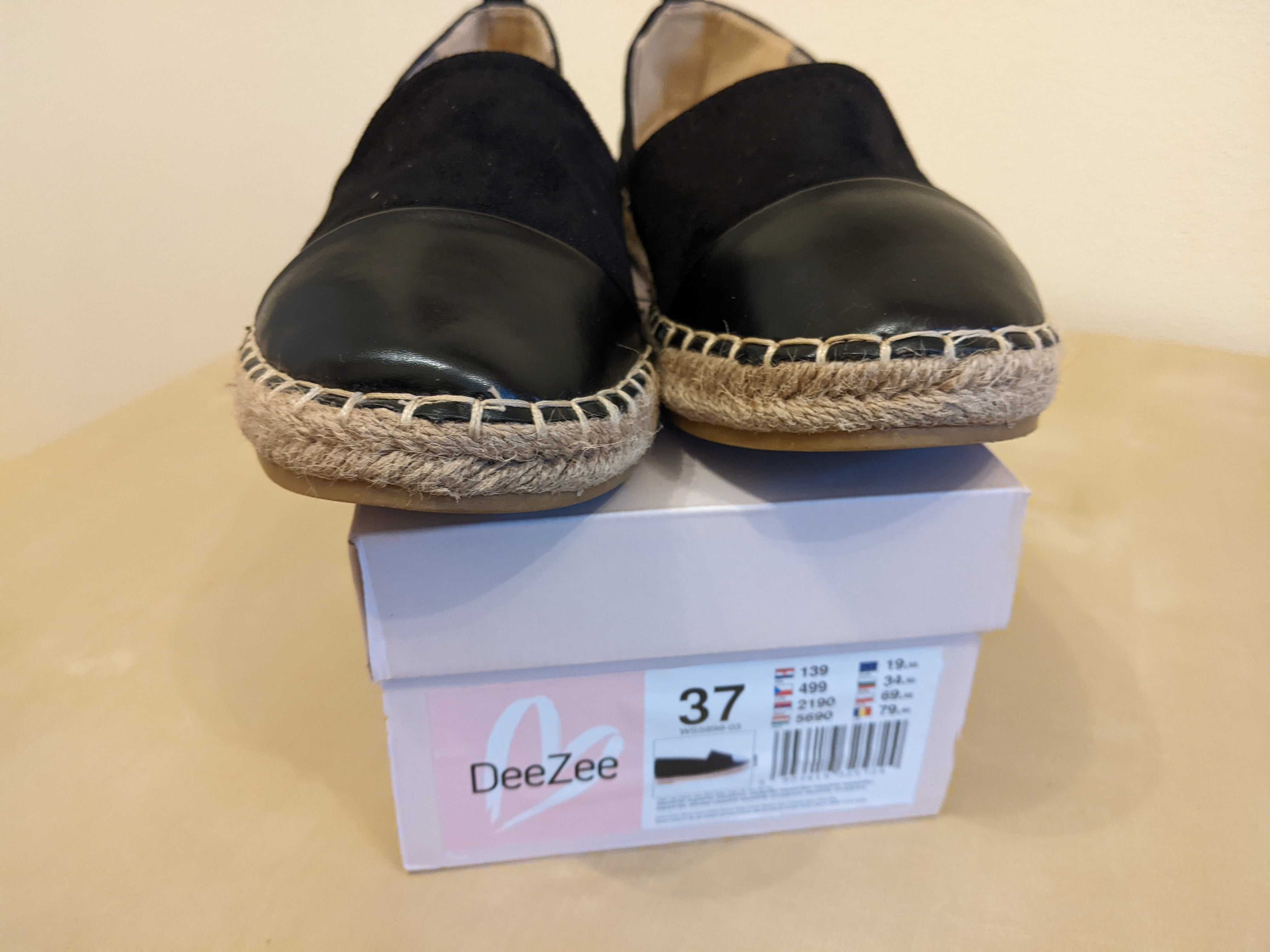 czarne espadryle DeeZee 37