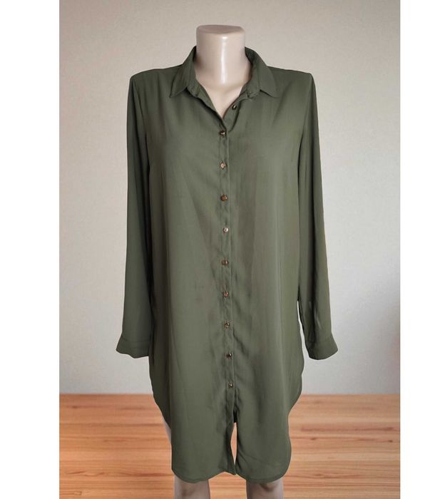 Стильне плаття-сорочка Sinsay кольору хакі - Розмір S - Чудовий стан!
