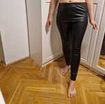 Legginsy ze skóry ekologicznej H&M Rozm. 40