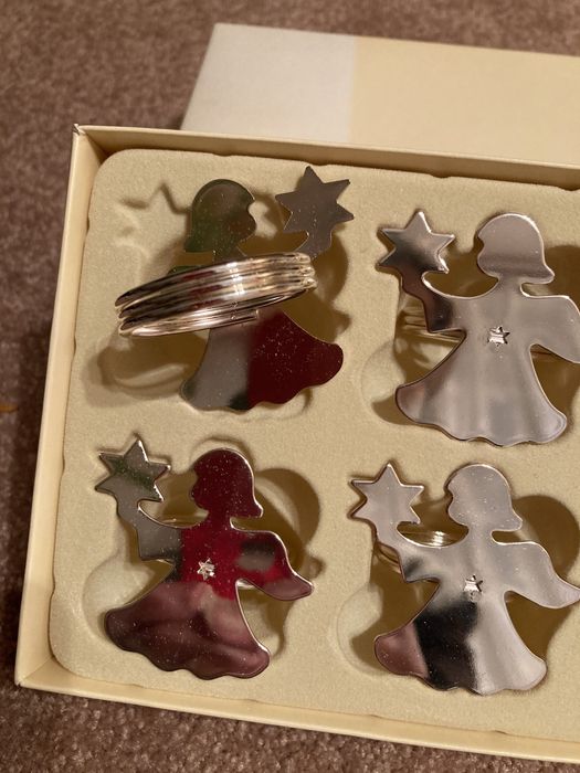 Pierścienie/obrączki na serwetki posrebrzane