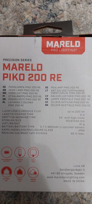 Latarka czołowa Mareld Piko 200 Re