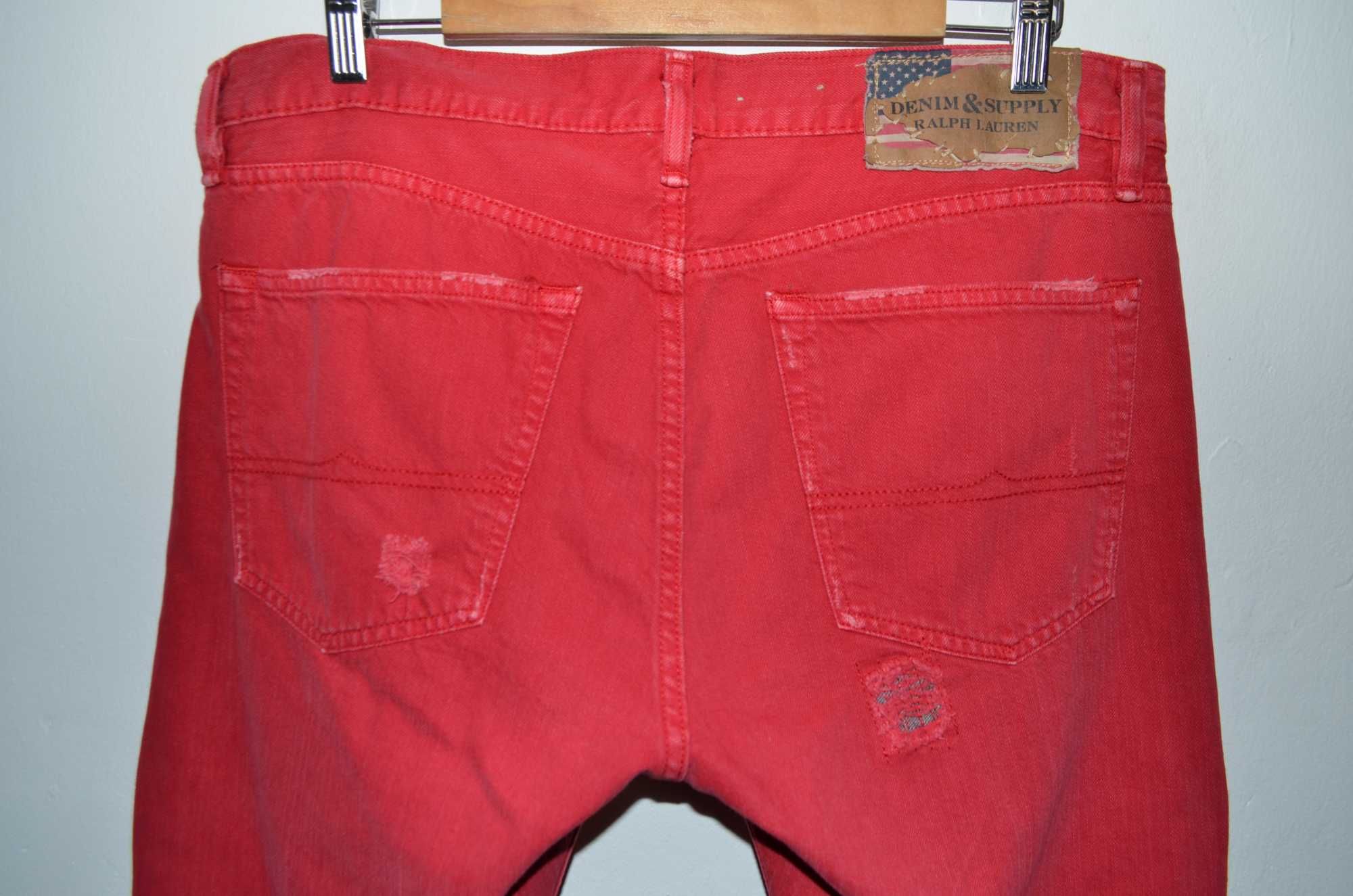 Джинсы Denim And Supply Ralph Lauren Jeans Straight Red W33 L32