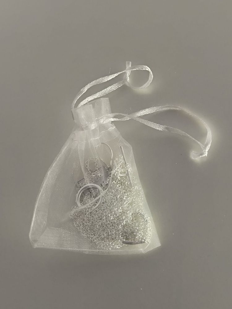 Женская серебряная цепочка-колье из стерлингового серебра 925 пробы