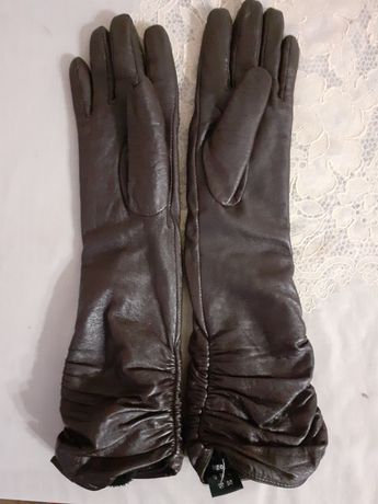 Рукавички шкіряні довгі(перчатки)