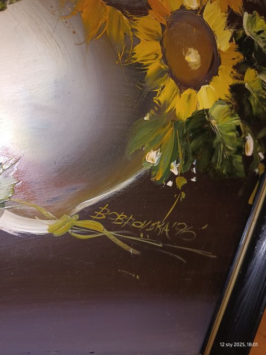 Obraz Olejny Małgorzata Bobrowska Słoneczniki 1996rok