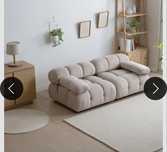 Sofa modułowa 2-częściowa, beżowa, welur
