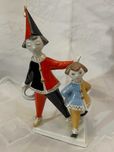 Porcelanowa figurka para Pierrotów, Hollohaza