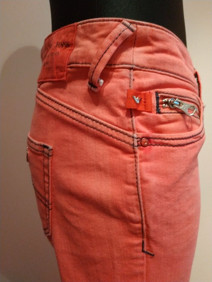 Spodnie armani jeans, regular fit, rosa-pink