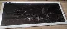 Obraz na szkle 125x50 czarny marmur